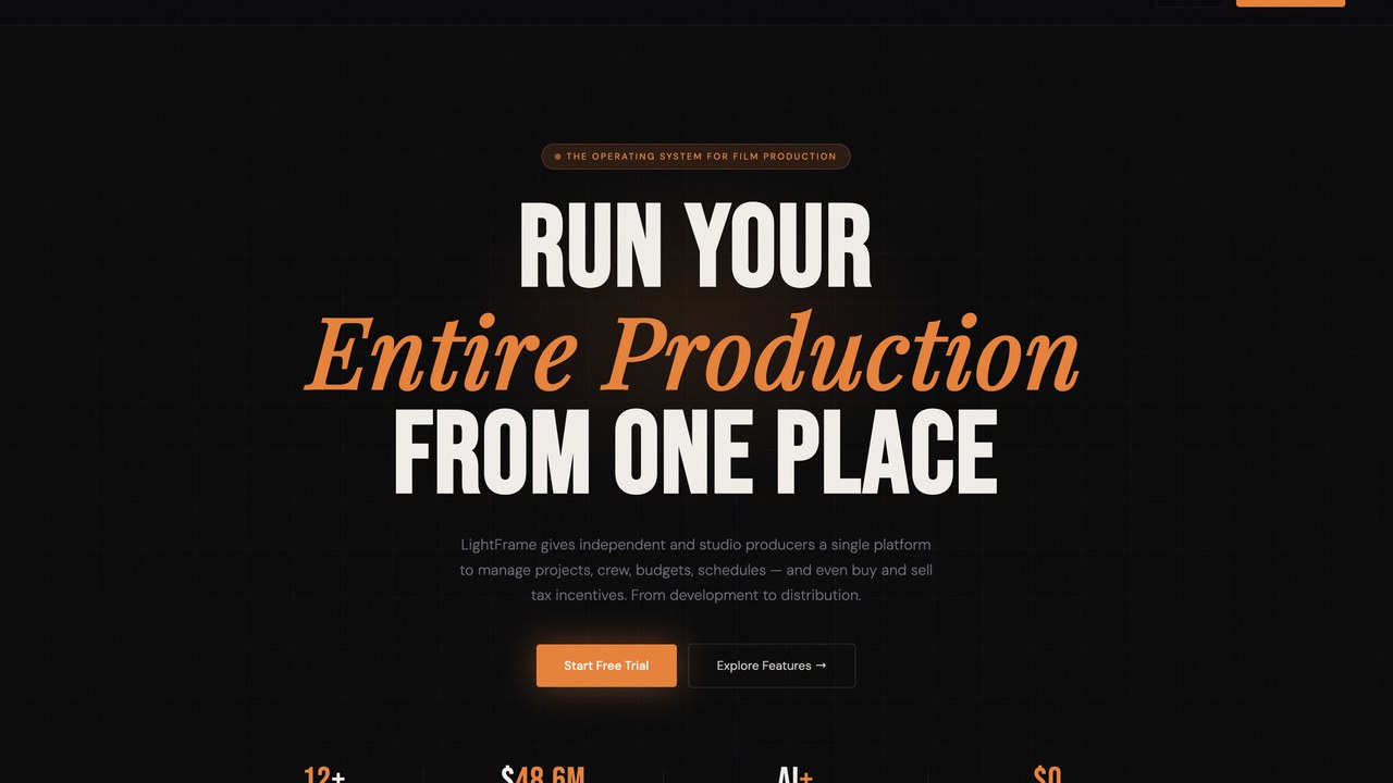 LightFrame — the operating system for film production